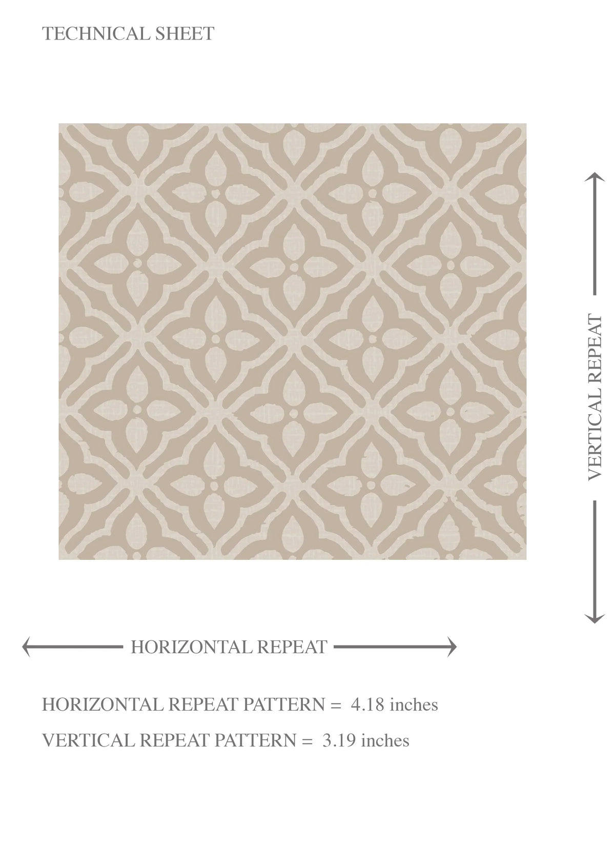 Neutral Small Floral Lattice/ Geometric Micro-Print Kids Room Wallpaper (Oatmeal Beige/ Greige/ Taupe)