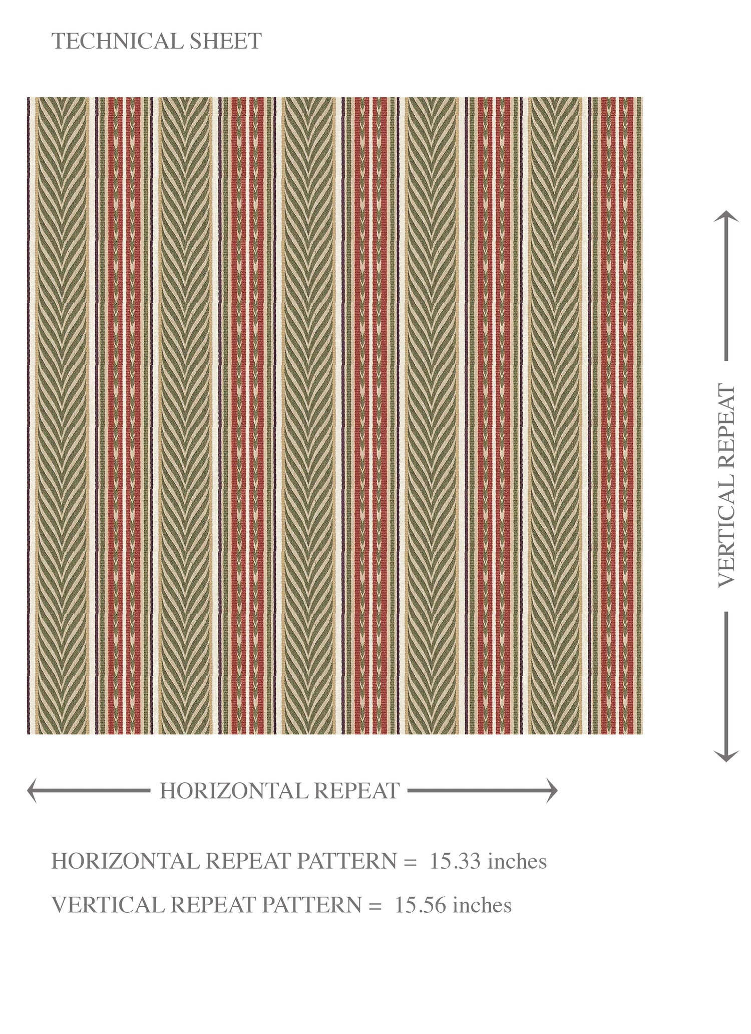 Geometric Striped Kids Room Wallpaper (Red/ Green)