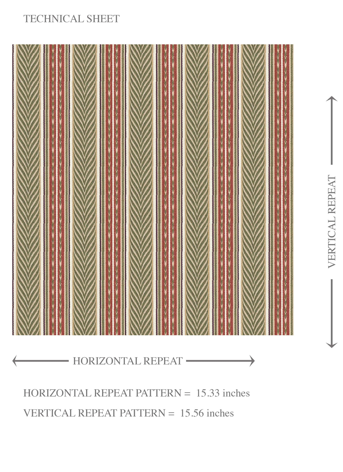Geometric Striped Kids Room Wallpaper (Red/ Green)