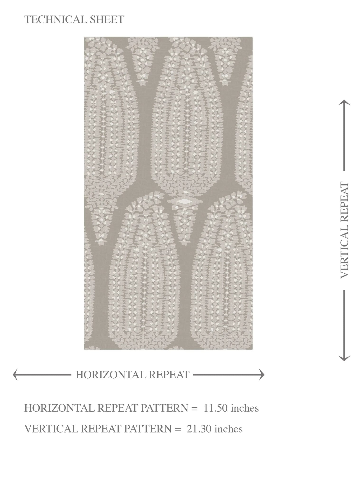 Neutral Paisley Floral Kids Room Wallpaper (Taupe Gray/ Greige)