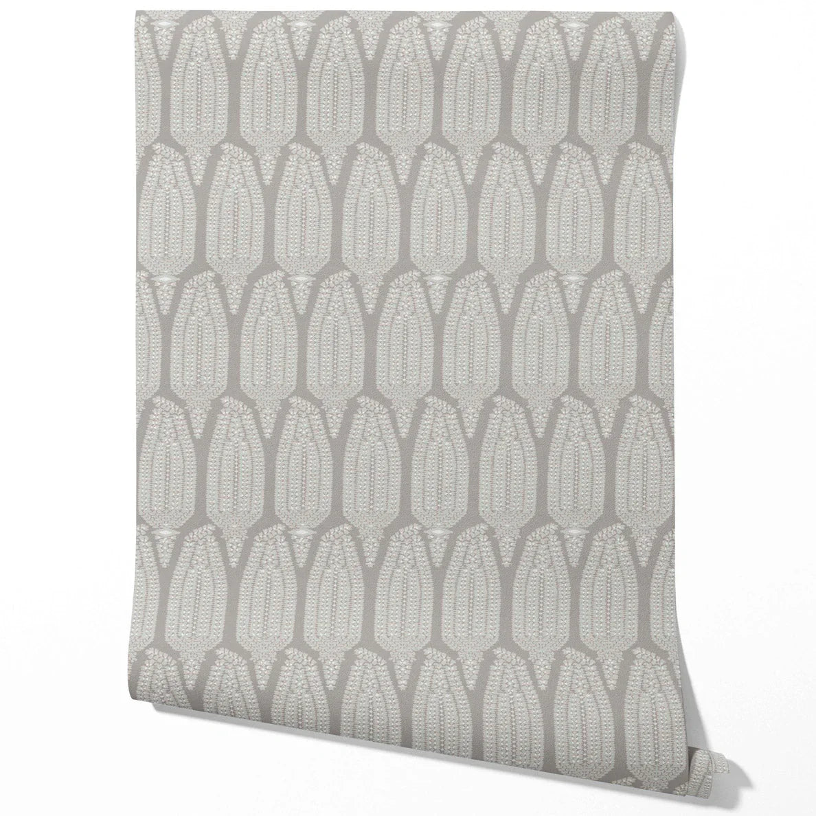 Neutral Paisley Floral Kitchen Wallpaper (Gray/ White)