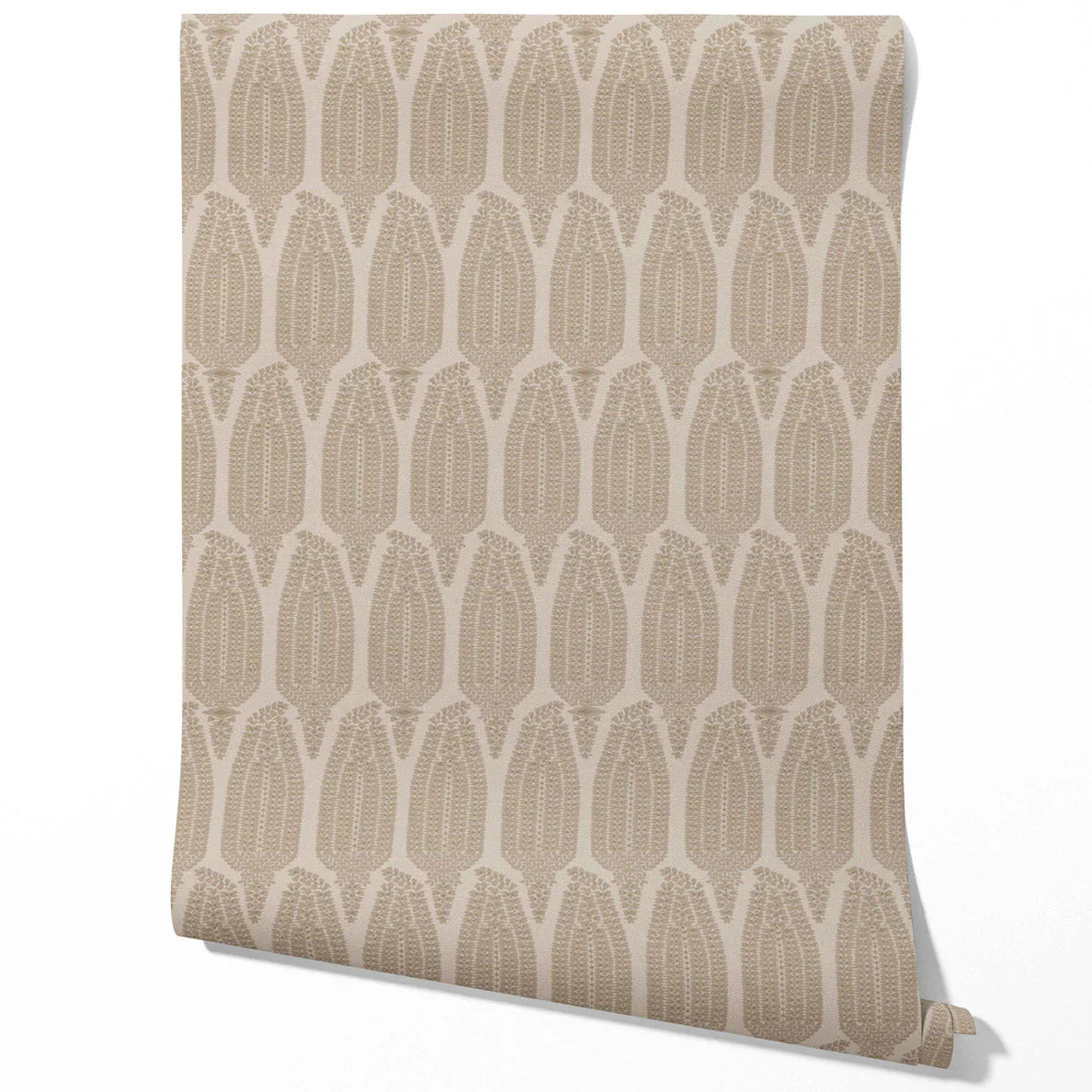 Neutral Paisley Floral Kitchen Wallpaper (Beige/ Warm Gray/ Taupe)