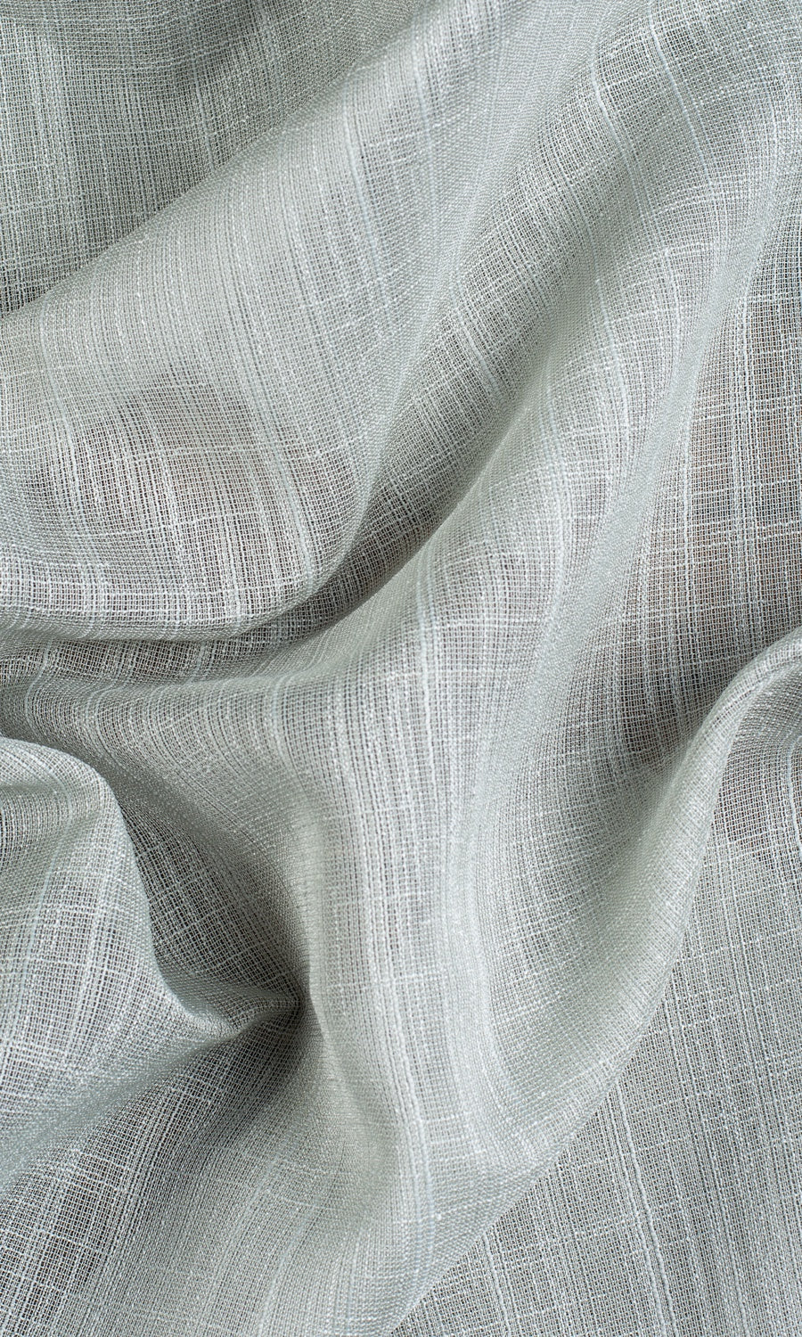 Textured Sheer Window Treatments Fabric By the Metre (Ice Grey-Blue)