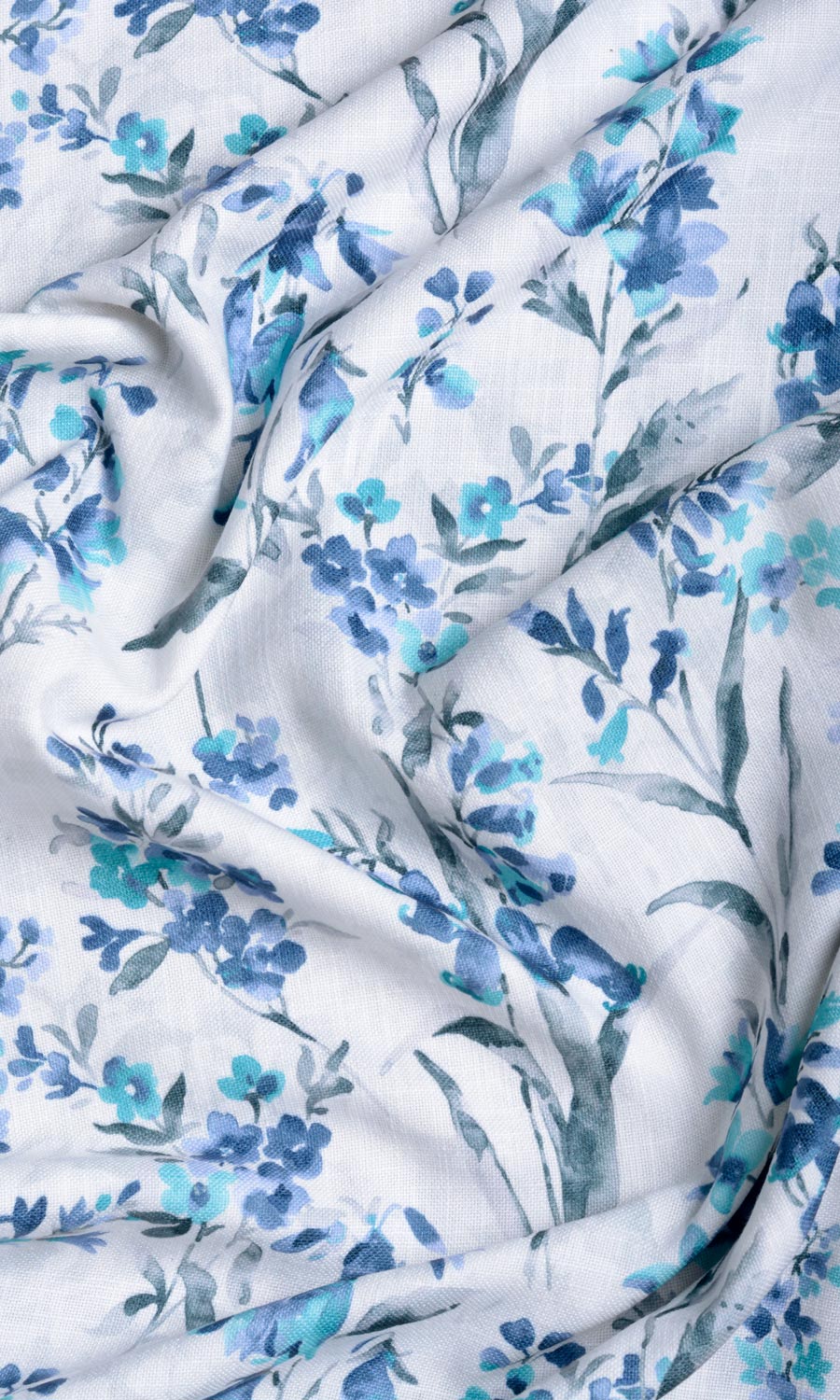 Floral Print Any Size Style Roman Blinds (Blue/ Grey)