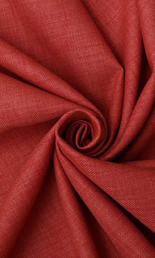 Cotton-Linen Home Décor Fabric By the Metre (Red/ Orange)