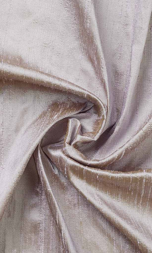 Dupioni Silk Home Décor Fabric By the Metre (Silvery Pink)