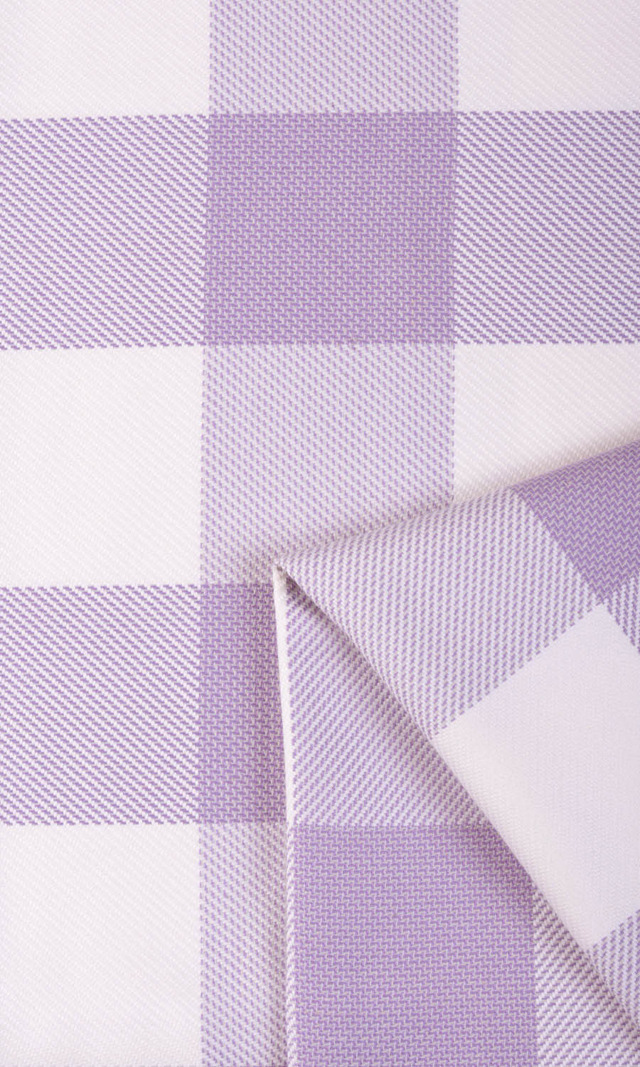 Buffalo Plaid Window Treatments Fabric Sample (Pale Purple/ White)