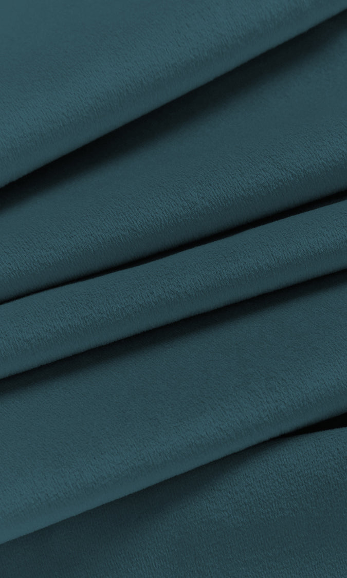 Velvet Home Décor Fabric Sample (Steel Blue)