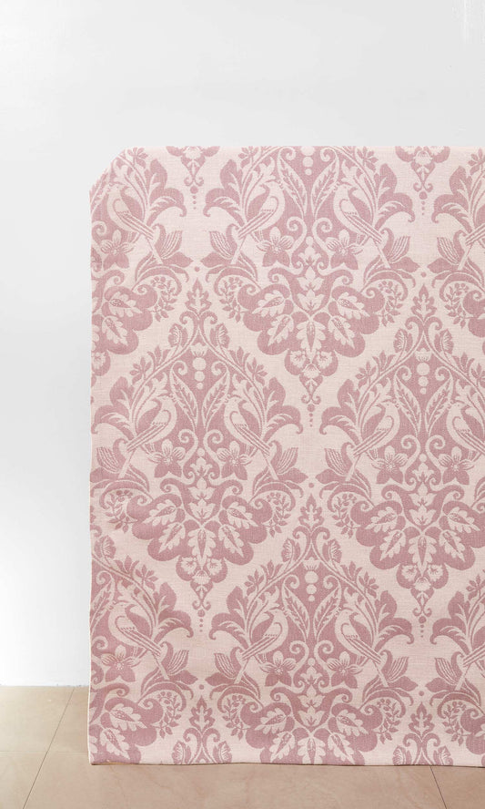 Damask Roman Shades (Pink)