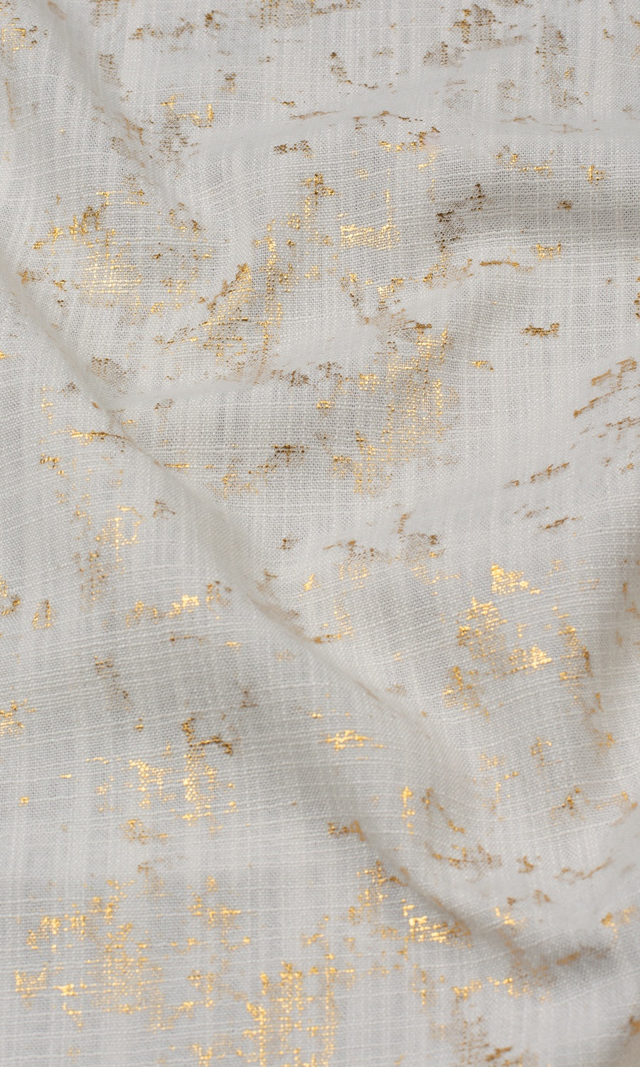 Metallic Abstract Fabric By the Metre for Roman Blinds & Shades (Beige/ Golden)