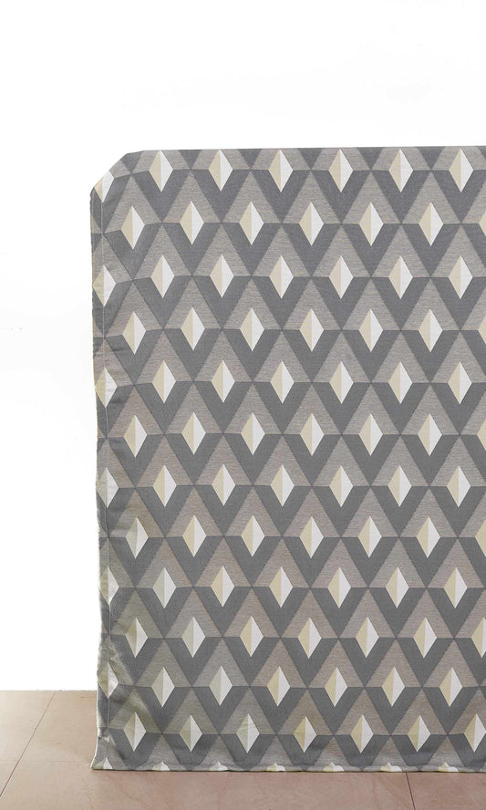 Geometric Home Décor Fabric By the Metre (Brown/ Gray/ White)
