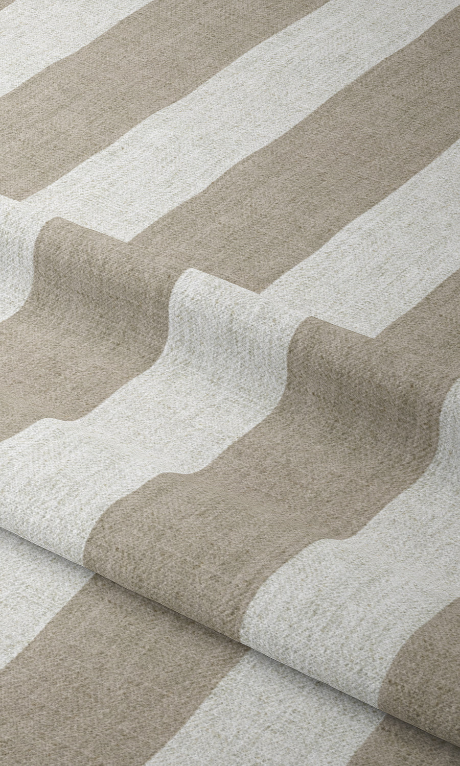 Modern Striped Print Home Textile Fabric Material Sample (Beige/ Grey)
