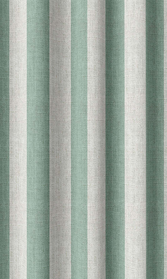 Striped Home Décor Fabric Sample (Egg Blue/ White)