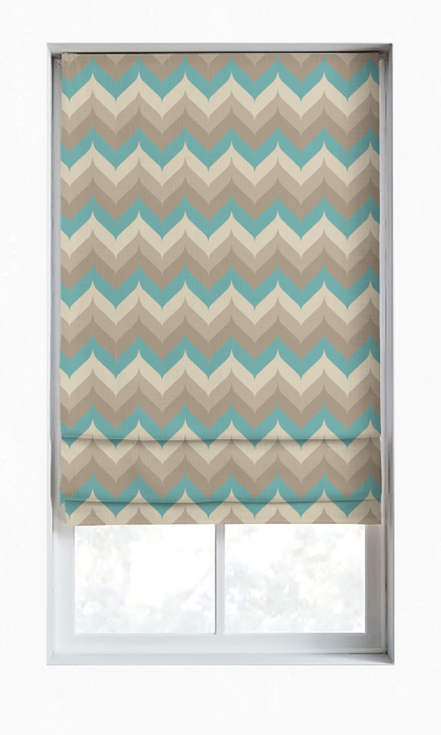 Light Blocking Window Treatments Fabric Sample (Cream/ Grey/ Blue)