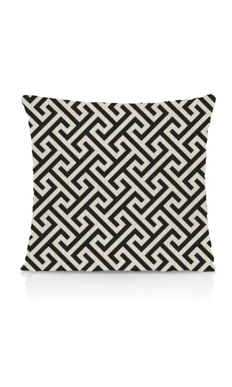 Geometrical Print Home Textile Fabric Material Sample (Black/ Ivory)