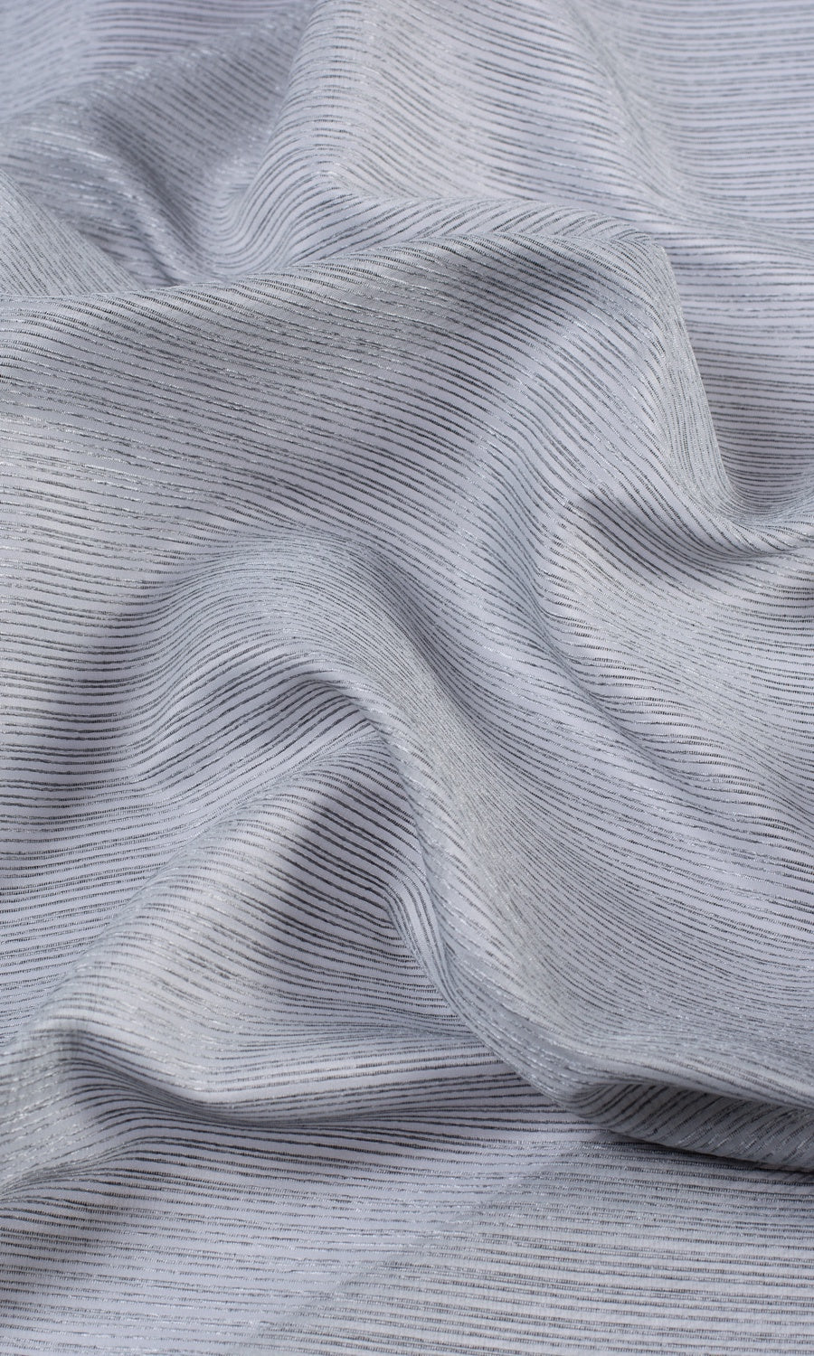 Striped Sheer Any Size Style Roman Blinds (Silver Grey)