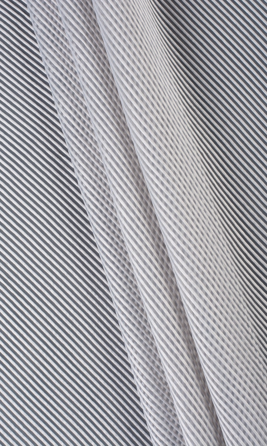 Striped Sheer Roman Blinds (Grey) for Living, Bedroom, Kitchen, Bathroom