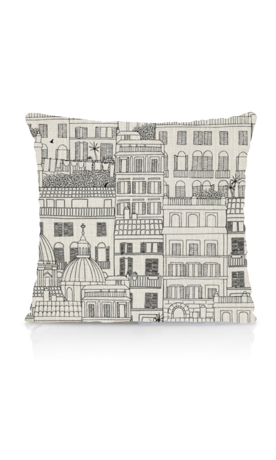 Print Home Textile Fabric Material By the Metre (Black/ Milky White)