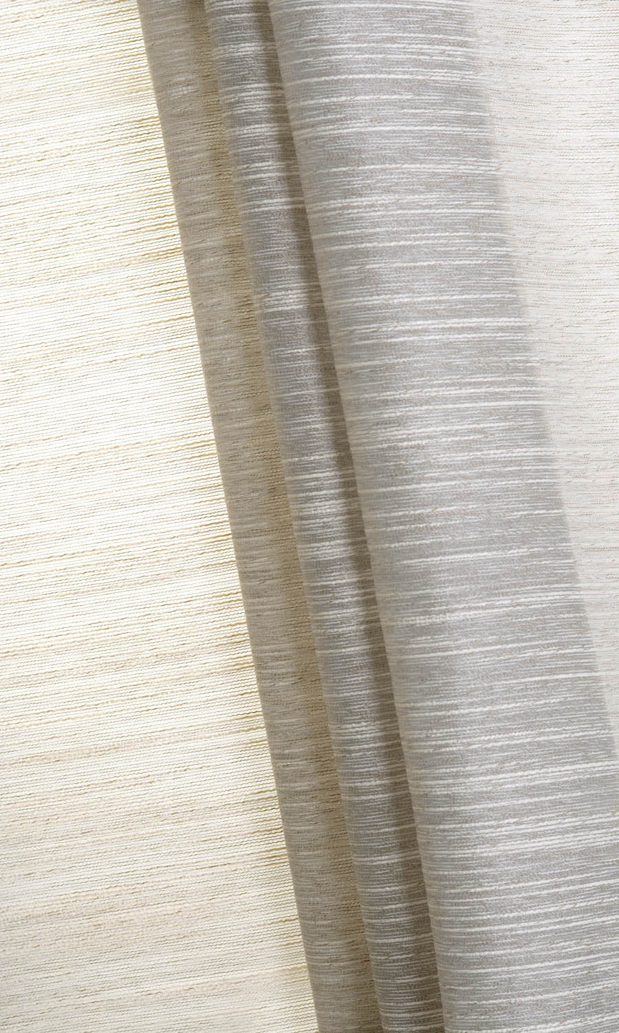 Sheer Flat, Plain, Fake, Faux, European Relaxed Roman Blinds (Taupe Gray/ Pale Gray)