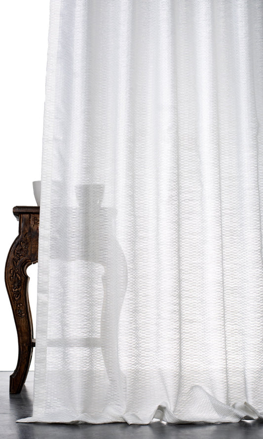 Textured Sheer Shades (White)