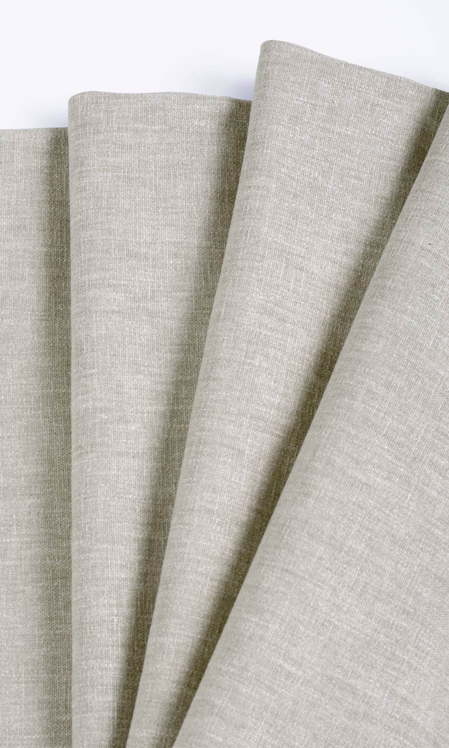 Poly-Cotton Blend Window Treatments Fabric Sample (Pale Grey-Beige)