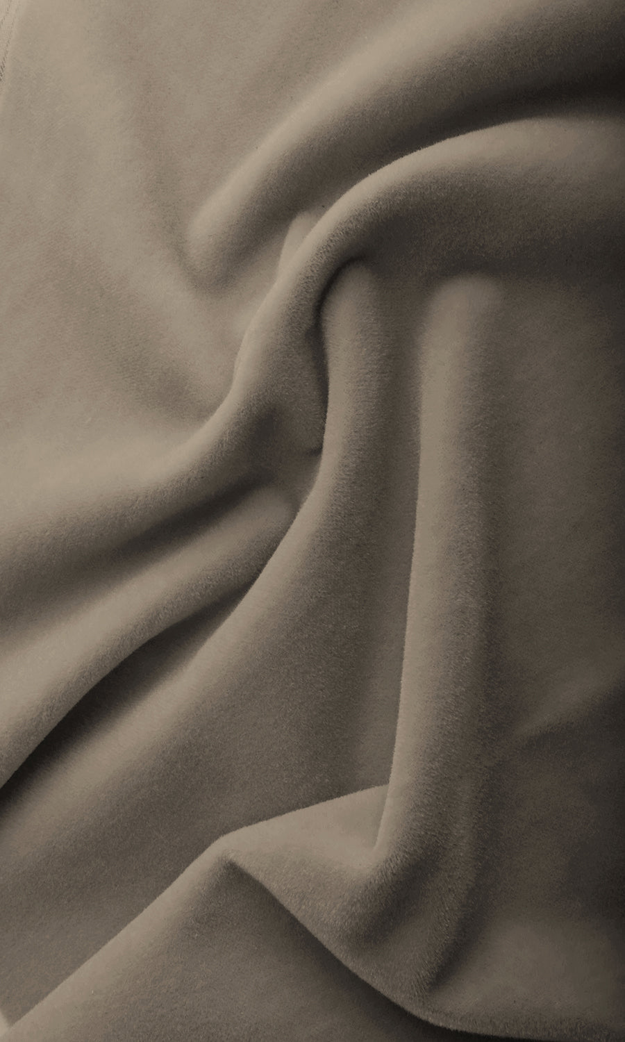 Velvet Flat, Plain, Fake, Faux, European Relaxed Roman Blinds (Pale Mocha Brown)