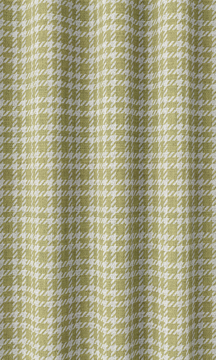 Check Print Home Décor Fabric By the Metre (Chartreuse Green/ White)