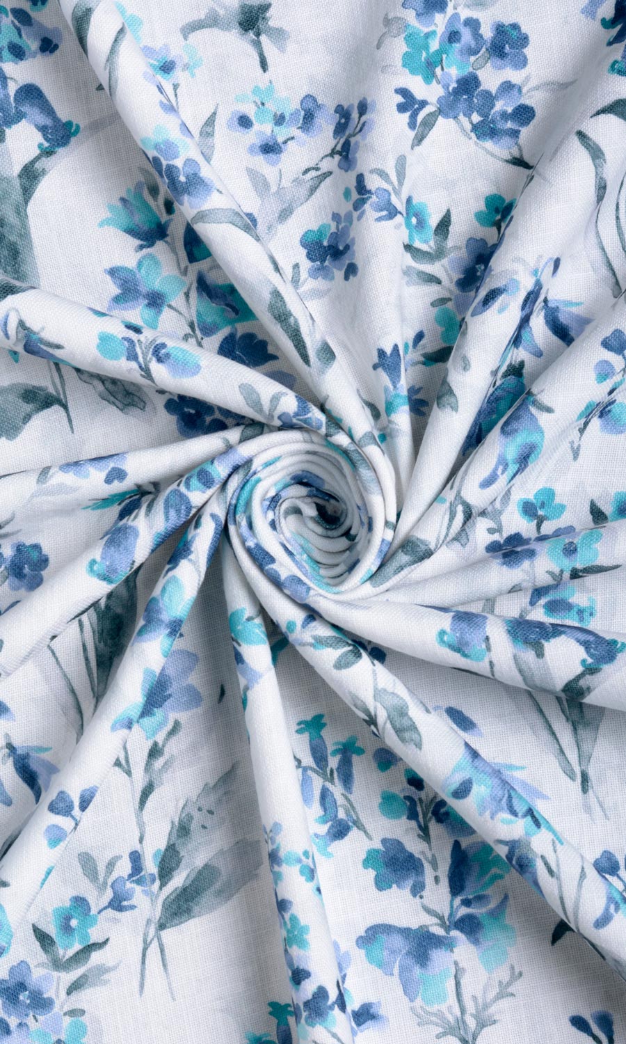 Floral Print Roman Blinds & Window Shades (Blue/ Grey)