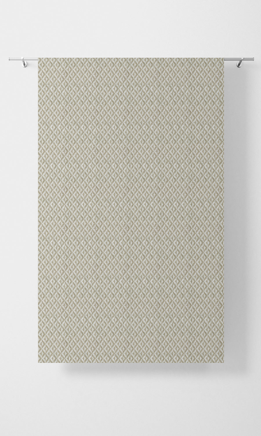 Geometric Print Home Textile Fabric Material By the Metre (Beige/ White)