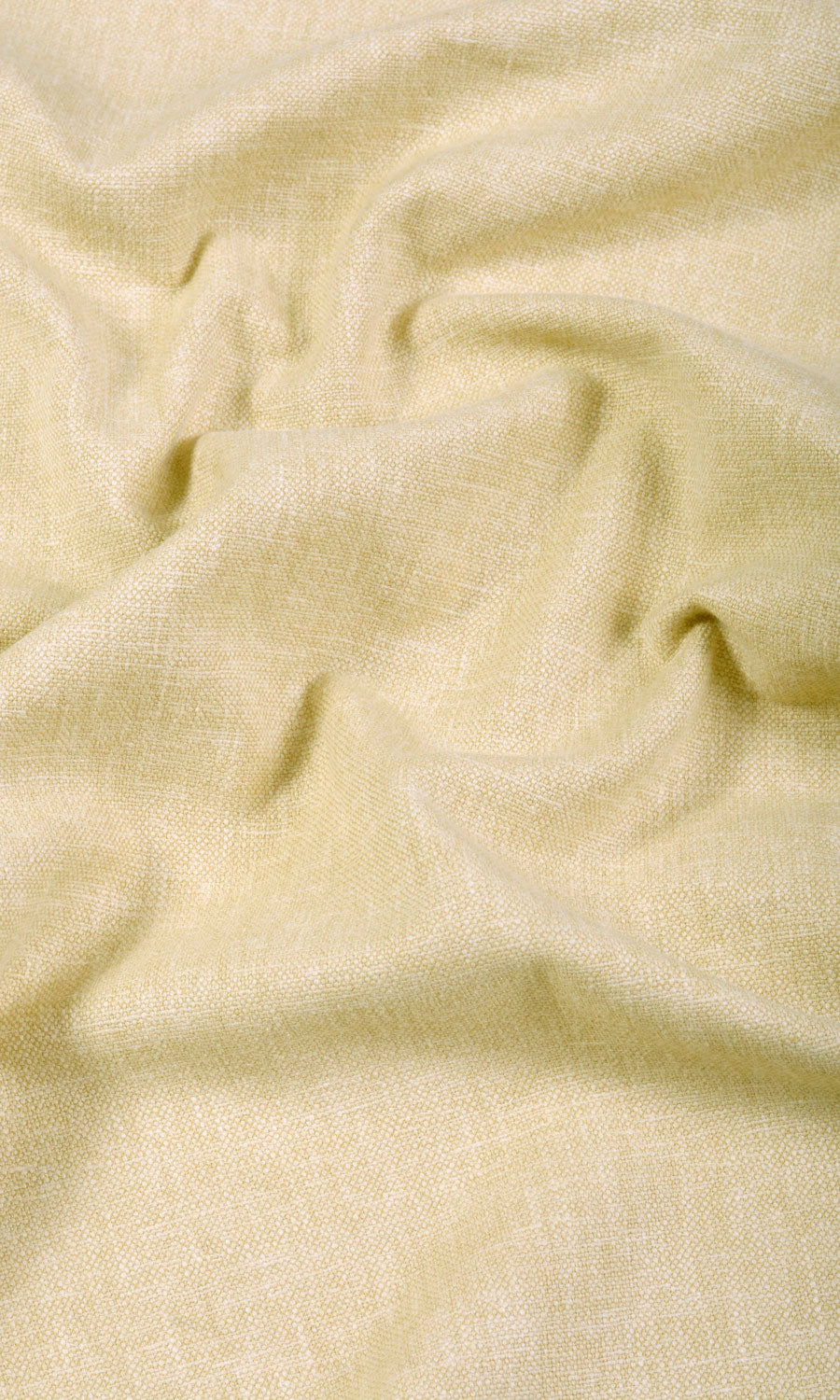 Linen Blend Fabric Material By the Metre (Pale Yellow)