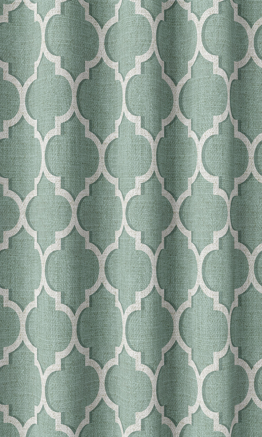 Trellis Tile Print Home Décor Fabric Sample (Blue/ White)