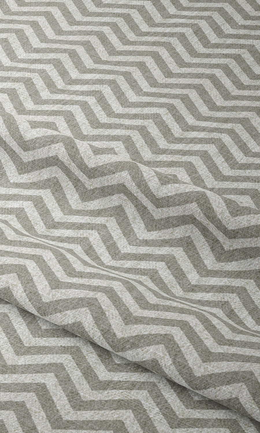 Chevron Print Window Treatments Fabric By the Metre (Grey/ White)