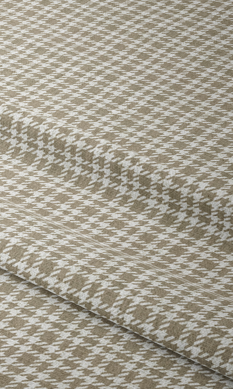 Checkered Window Treatments Fabric By the Metre (Brown/ White)