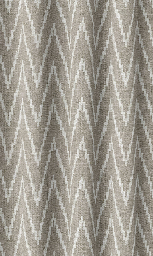 Chevron Print Home Décor Fabric Sample (Grey/ White)