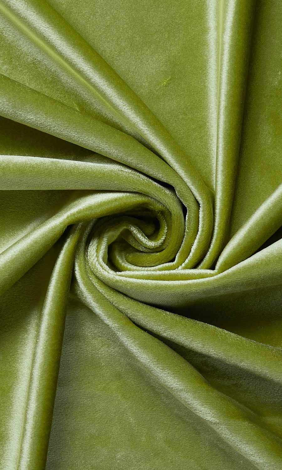 Velvet Home Décor Fabric By the Metre (Green)
