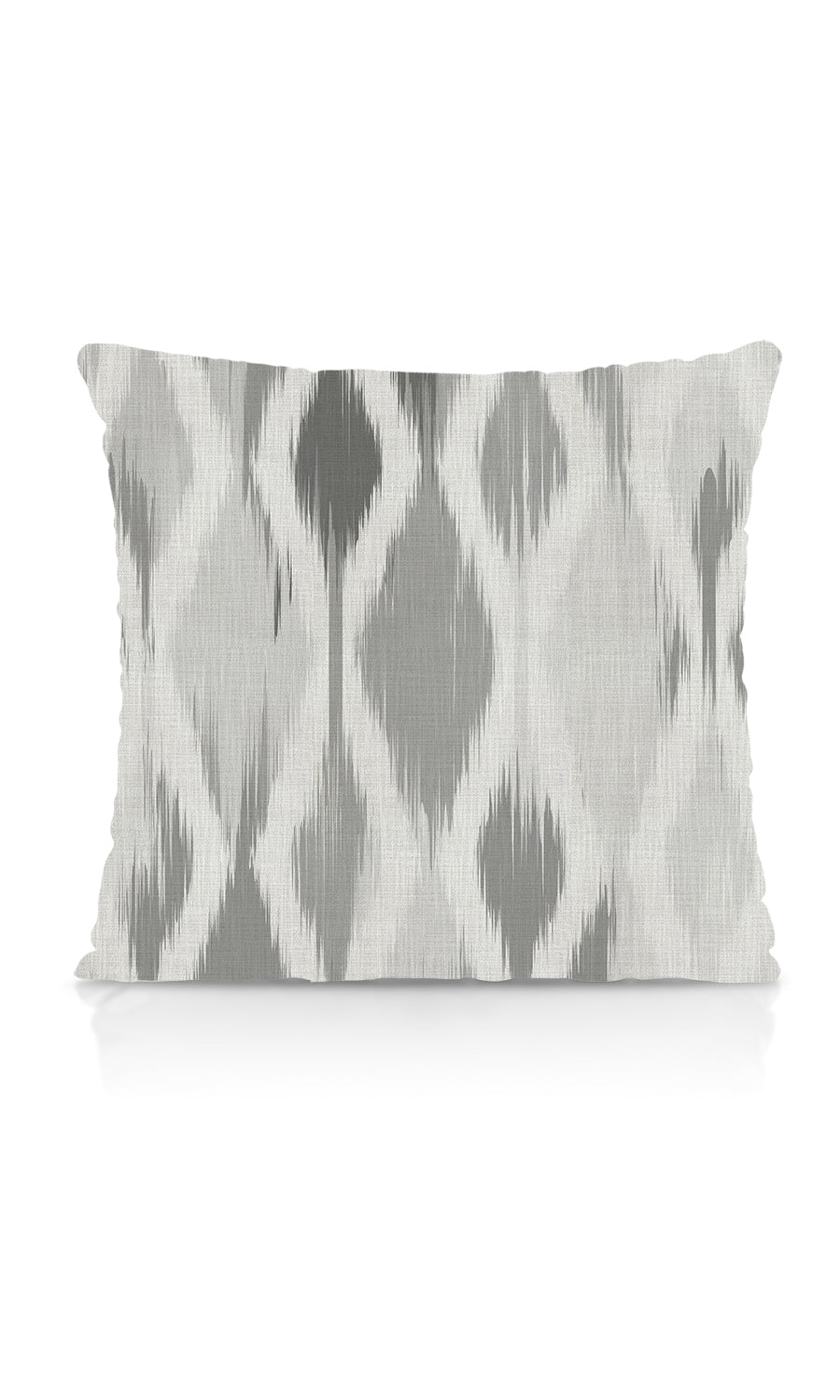Ikat-Style Home Textile Fabric Material By the Metre (Eggshell White/ Pewter Grey)