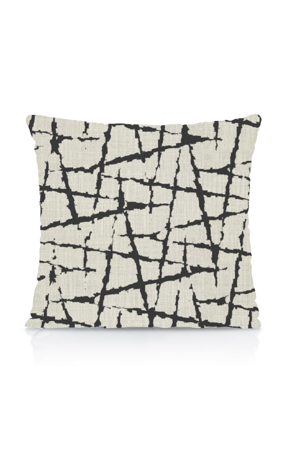 Modern Geo Print Flat, Plain, Fake, Faux, European Relaxed Roman Blinds (Black/ Ivory)