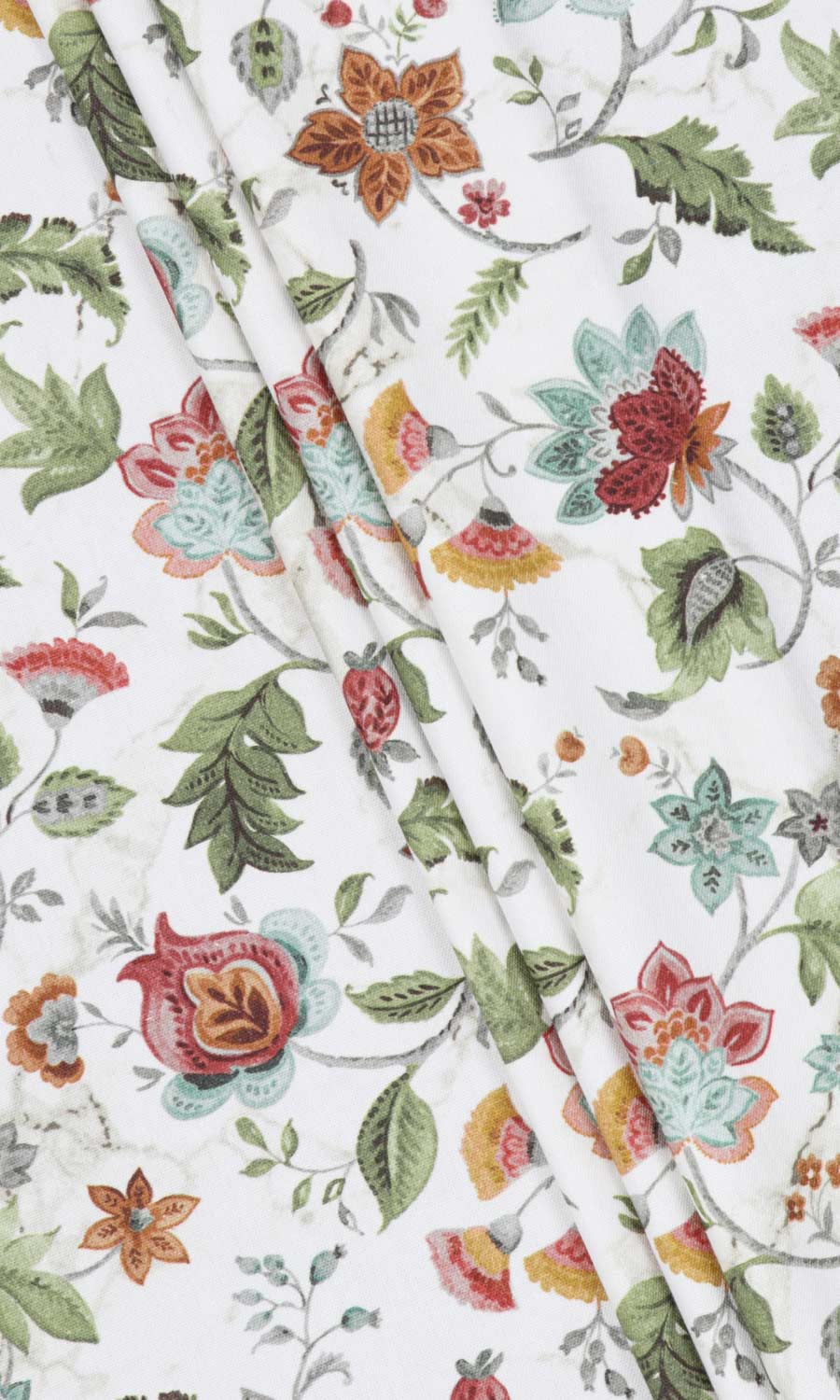 Floral Cotton Any Size Style Roman Blinds (White/ Green/ Red)