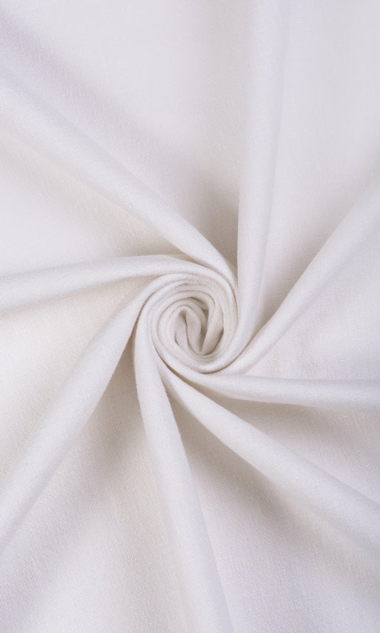 Linen Blend Home Décor Fabric Sample (White)