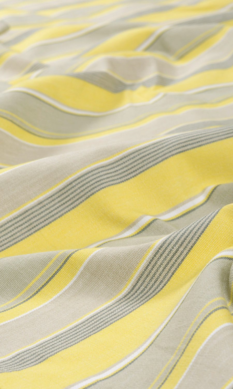 Striped  Fabric By the Metre for Roman Blinds & Shades (Yellow/ Gray/ White)