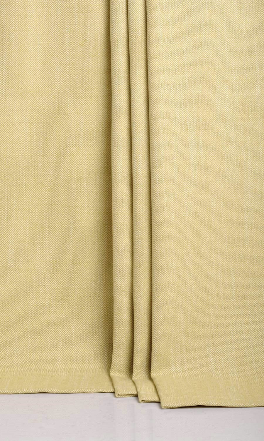 Herringbone Textured Flat, Plain, Fake, Faux, European Relaxed Roman Blinds (Yellow)