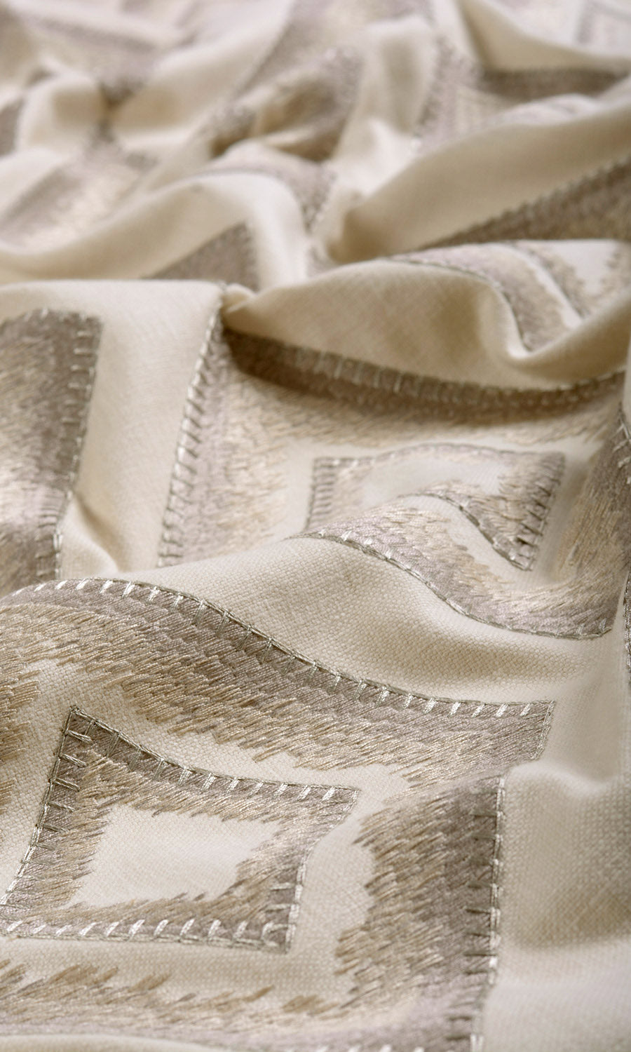 Diamond Patterned Made-to-Measure Roman Blinds (Beige/ Brown)