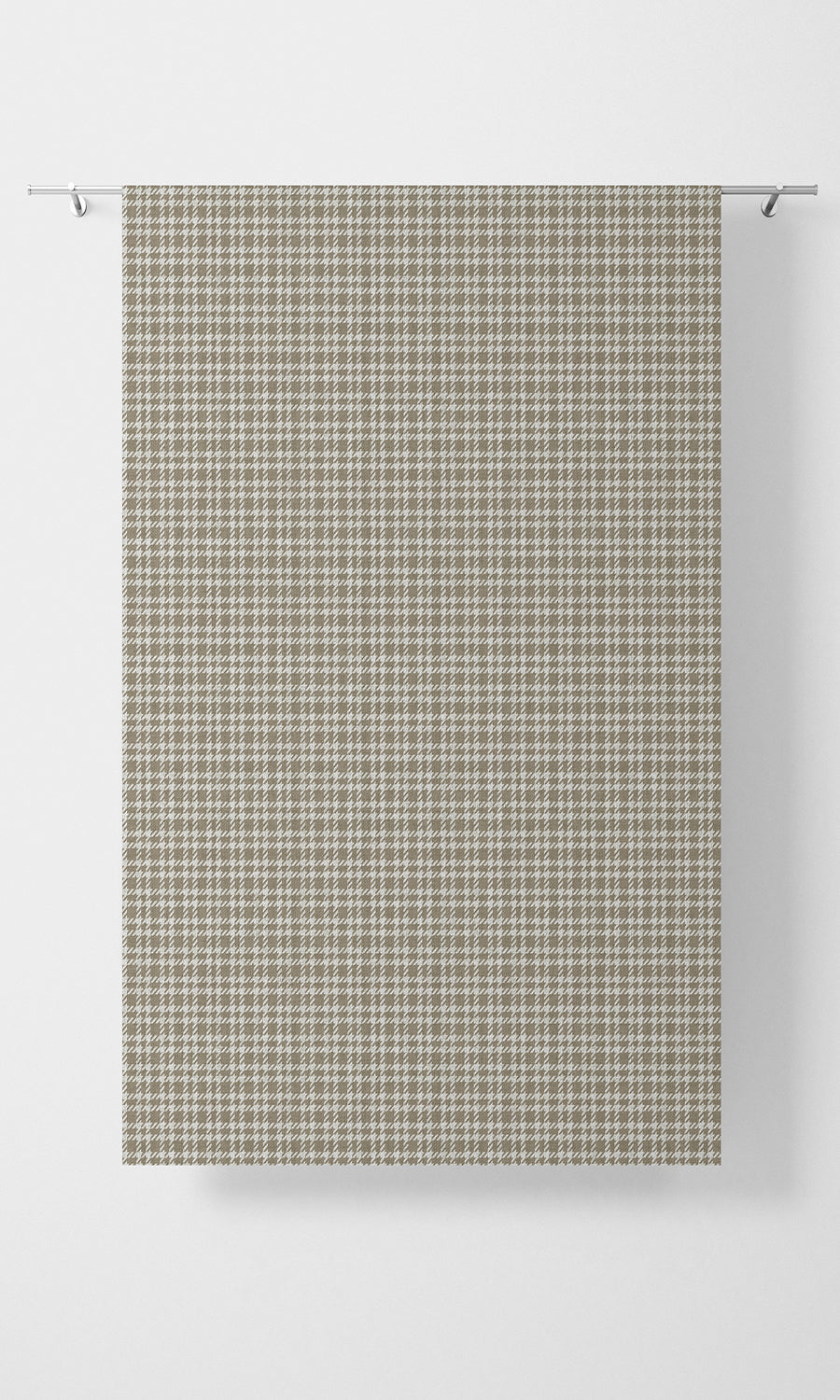 Checkered Home Textile Fabric Material By the Metre (Brown/ White)