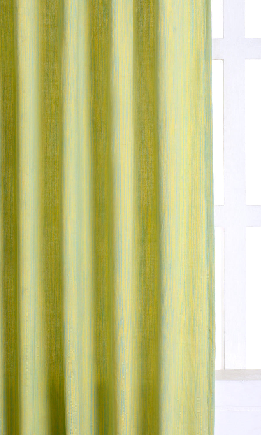 Cotton Made-to-Measure Roman Blinds (Yellow/ Light Green)