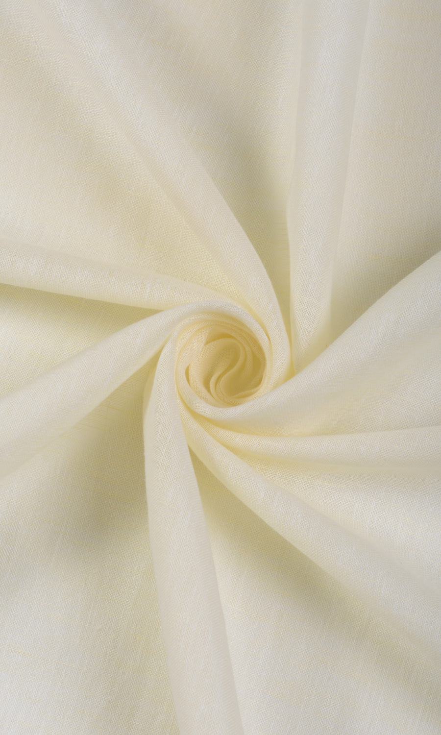 Linen Sheer Fabric Sample for Roman Blinds & Shades (Warm Ivory/ Pale Yellow)