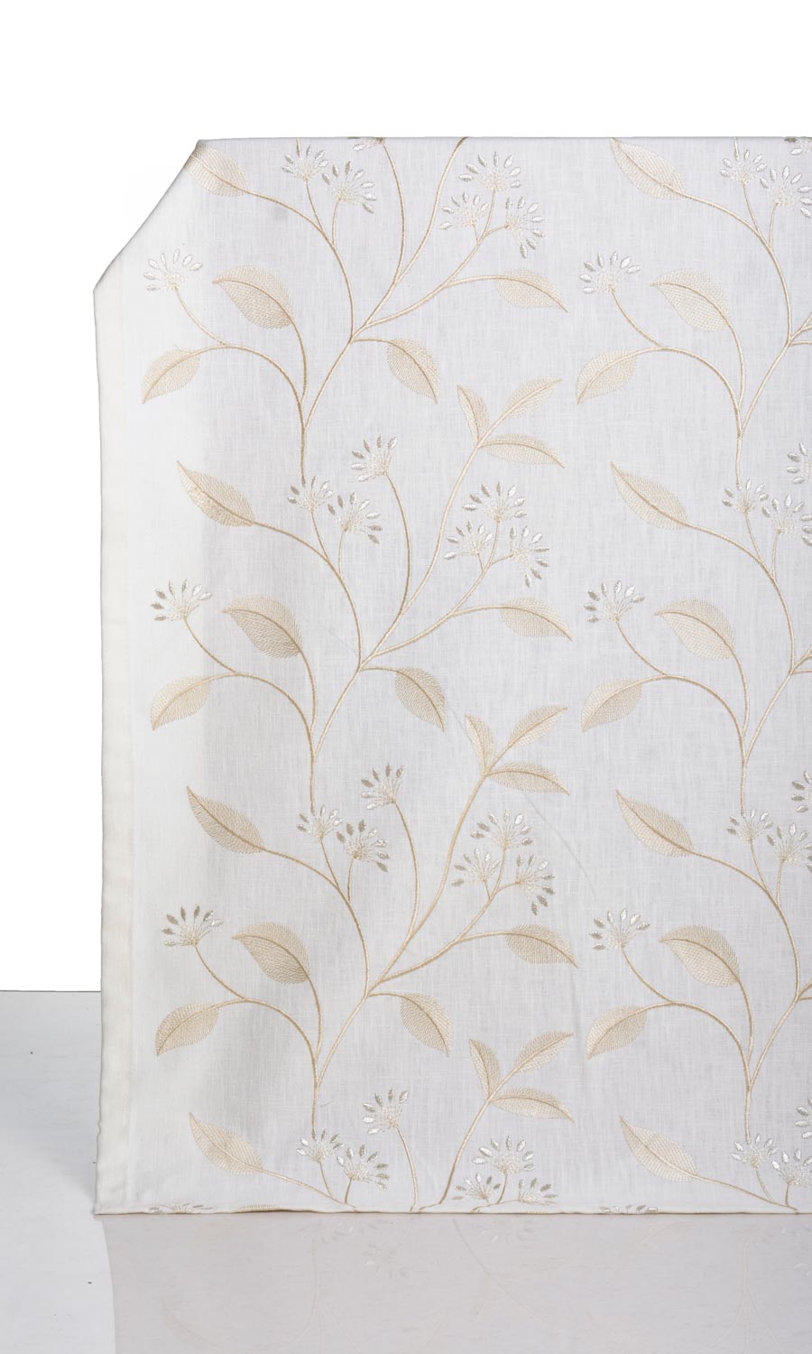 Floral Embroidery Blinds (White/ Cream) for Living, Bedroom, Kitchen, Bathroom