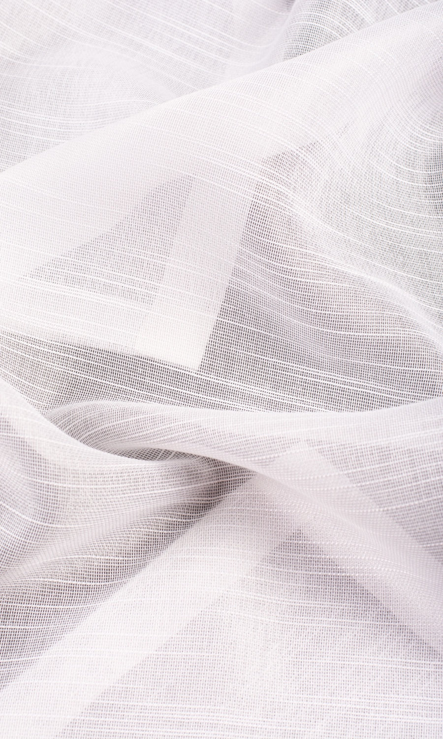 Textured Sheer Flat, Plain, Fake, Faux, European Relaxed Roman Blinds (White)
