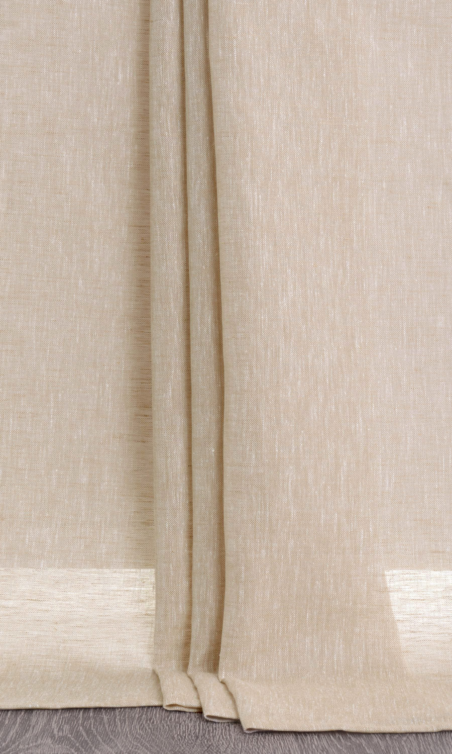 Sheer Linen Fabric Blinds (Beige) for Living, Bedroom, Kitchen, Bathroom