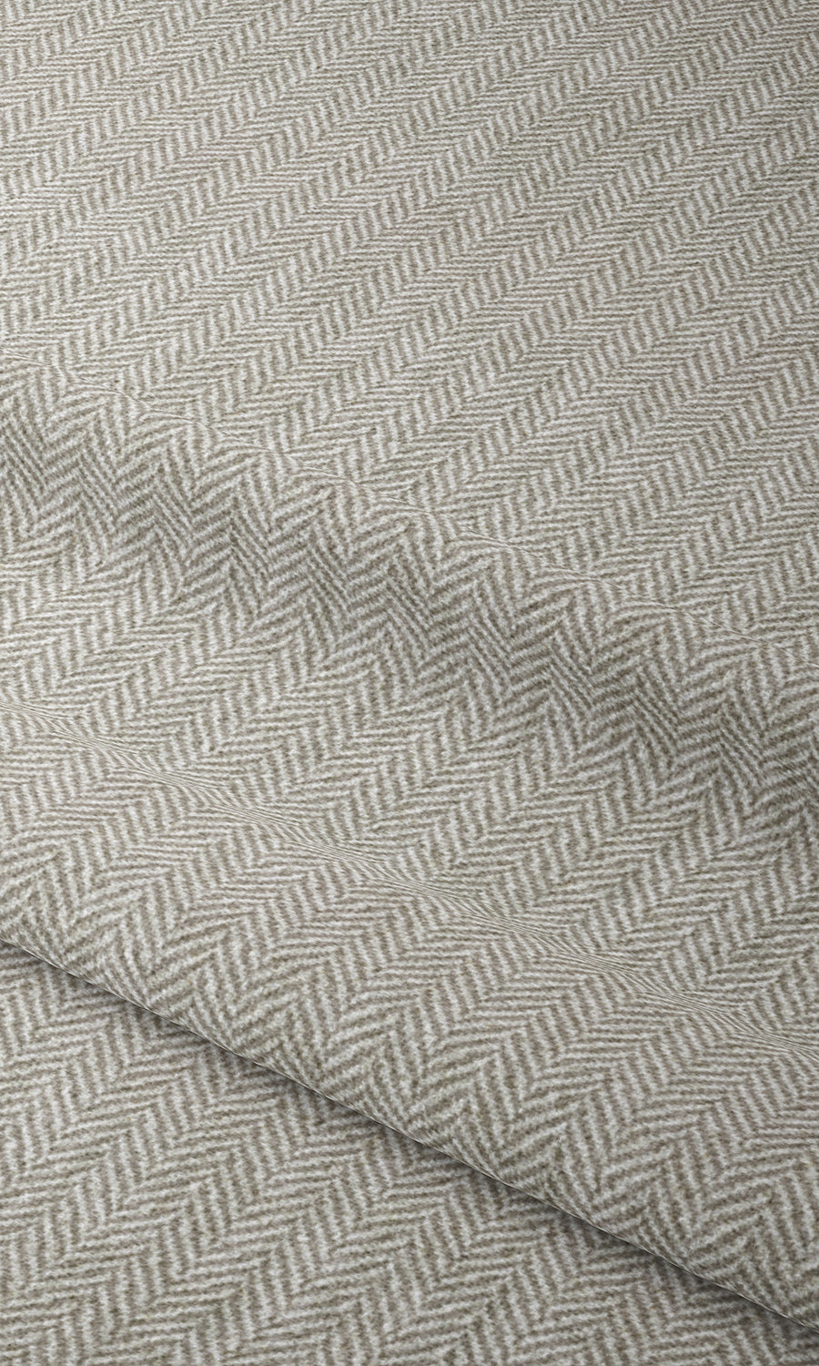 Herringbone Print Window Treatments Fabric Sample (Grey/ White)