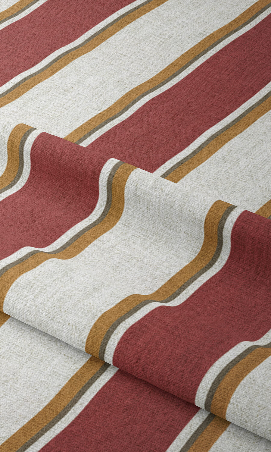 Contemporary Striped Blinds (White & Red) Extra Long Short Wide